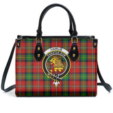 Fairlie Tartan Crest Leather Handbag